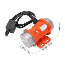 Concrete Vibrator Motor 3600RPM Maximum Speed IP66 Waterproof Aluminum Alloy Shell Single Phase Micro Vibrating Motor 30W 0.26A (20KG Vibration Force) - Tipo de Enchufe A USA (110-127V) - Ver 2