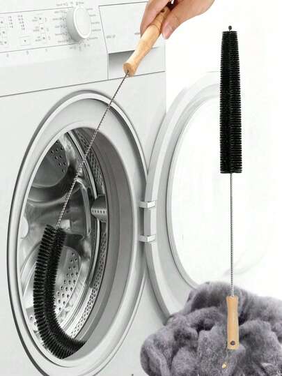 2pcs/Set Multi-Functional Soft Cleaning Brush Set, Includes 75cm Radiator Brush, Dryer Vent Cleaning Brush, Stainless Steel Dryer Vent Brush, Dryer Lint Brush, Manual Lint Brush, Long Handle Soft Fridge & Dryer Lint Collector Brush, Soft Lint Cleaning Brush, Vent Filter Cleaning Brush