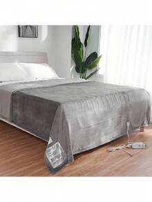 Heated Blanket Electric Throw, 72" X 84" Full Size, Soft Flannel Heating Blanket With 10 Hours Timer Auto-Off & 5 Heating Levels For Couch Sofa, Machine Washable, ETL & FCC Certification (Grey) - 全尺寸法蘭絨 - 查看 9