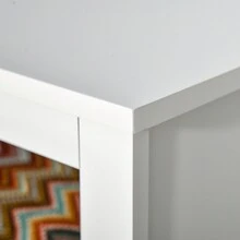 HOMCOM Aparador de Salón con 3 Cajones Extraíbles y Estantes Abiertos para Libros Juguetes Armario Auxiliar de Almacenamiento para Dormitorio Cocina 102x33x61,5 cm Blanco - Blanco - Ver 9