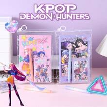 1pc Witch Hunter Stationery Set, Student Practical Stationery, Reward Prize, Birthday Gift, K-POP Gift, Available In Pink & Purple - Multicolor - View 2