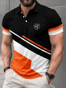 Áo Polo nam dáng casual, tay ngắn, in họa tiết sọc thể thao - Nhiều màu - Xem 5