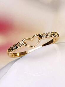 1pc Women's Elegant Square Cubic Zirconia Ring, Suitable For Wedding, Engagement, Party Gifts - Yellow Gold - View 11
