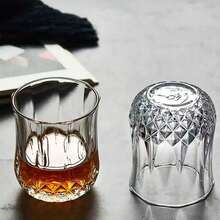 6pcs 200ML Compact Cute Stylish Heat-Resistant Transparent Glass Cups, Suitable For Espresso, Juice, Tea And Various Occasions - Clear - View 7