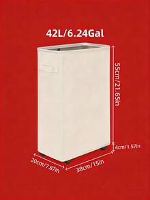 1PC Laundry Basket With Wheels And Lid,Closed Laundry Hamper,Suitable For Bedrooms,Bathtubs,Laundry,Dormitories - 黑色 85升 - 查看 6