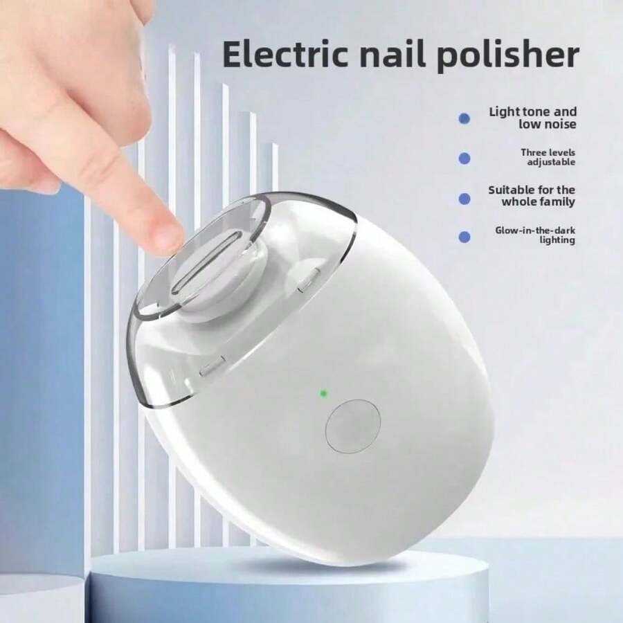 2 IN 1 Electric Nail Clipper Cutter With LED Light Automatic Nail Grinder Trimmer For Baby Adult Mini Manicure Tools Nail Care - 1pcs - 查看 1