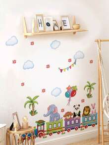 1张壁纸 - [动物、3D恐龙、狮子] 男孩儿童房装饰 家居自粘婴儿房装饰 女孩房装饰壁纸 可移除墙贴 适用于客厅、女孩卧室墙面装饰、窗户贴纸 - 可爱创意墙面艺术 儿童房装饰 卧室装饰 - 彩色 - 查看 9