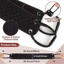 Exfoliating Back Scrubber With Upgraded Handles, Double-Sided Body Scrub Bath Exfoliator, Exfoliating Washcloth For Use In Shower, Back Washer To Deep Clean Your Skin For Men & Women - màu đen - Xem 4