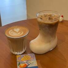 透明玻璃杯，创意靴子图案，个性化果汁/啤酒/咖啡/冷饮杯 - 彩色 - 查看 7