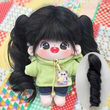 20cm Cotton Doll Wig, High Temperature Fiber Single Ponytail, Hair Clip Curly Ponytail (Hair Only) - Multicolor - View 8