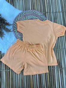 Girls' Outfit Set - New Arrival/Fashion/Party/Outing/Promotion/ - 淺橘色 - 查看 5