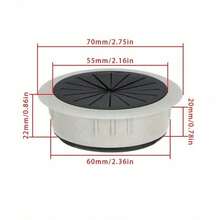 2个装电脑线缆孔盖板，办公线缆盒盖，整理器五金件，线缆夹扣，实用桌面线缆固定器，多色 - 彩色 - 查看 5