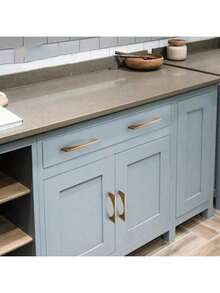 2pcs Modern Nordic Simple Style Zinc Alloy Cabinet Handles And Knobs, Brushed Bronze Finish, Furniture Hardware For European Antique Coffee Yellow Cupboard Door Pulls, Includes Installation Hardware - Multicolor - View 11