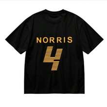 Sudadera de impresión de doble cara del piloto de carreras  para hombres y mujeres, tallas grandes, camisetas de algodón de manga corta, camiseta de hip hop - Negro - Ver 4