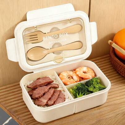 Lunch Box/Bento Box, Portable Bento Box - Ideal For School Lunch, Office Workers, Camping, Kitchen & Food Storage, Back To School Essential, School Lunch Box, Bento Box