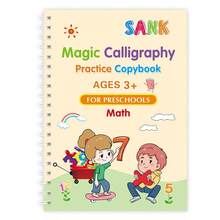 4pcs Calligraphy Practice Notebook Set With 4pcs Purple Bow Stress Relief Pens, Stationery Gift Set For Kids Handwriting Practice - Multicolor - View 3