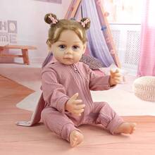 48cm Fully Vinyl Washable Simulated Doll Cute And Lifelike Reborn Dolls Playhouse Toys Birthday Companion Gift - Watermelon Pink - View 3
