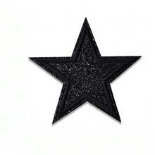 4pcs Shiny Silver Star Embroidered Patches, Iron-On/Sew-On, Suitable For Jackets, T-Shirts, Hats, Backpacks, Jeans, DIY Fashion Apparel Accessories - Multicolor - View 10
