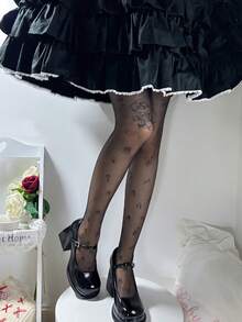 1 Pair Women's Skin-Tone Sexy Fashion Cartoon Pantyhose - Multicolor - View 7