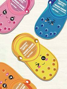 1pc Custom Personalized Funny Shoe Valentines-School Classroom Exchange - Shoe-Compatible Matching Cards With Hole-Punch Design,Party Favors Card,Valentine'S Day Party Games & Shoe-Based Exchanges