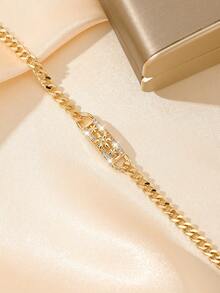 1pc Copper Inlaid Zirconia Delicate Elegant Cute Sunflower Children's Bracelet, Suitable For Girls/Boys/Family/Friends, Multifunctional, Luxury, Party, Banquet, Holiday, Christmas, Thanksgiving, Halloween, Gift - Yellow Gold - View 3