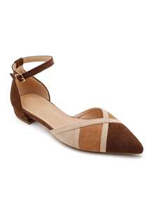 Escarpin-Derby Bicolore à Brides Croisées - Brown 9832 - View 3