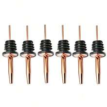 6pcs Wine Bottle Pourer, Automatic Flip Olive Oil Sprayer, Stainless Steel Olive Oil Dispenser Nozzle, Alcohol Liquor Bottle Pourer Spout, Fits Approx. 3/4 Inch Bottle Neck - Multicolor - View 8