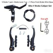 Mountain Bike V-Brake Caliper Set, Aluminum Alloy Material, Suitable For Mountain Bikes, BMX, Cruiser Bikes, Linear Pull Style, Includes Brake Pads, Brake Cable, Brake Lever And Installation Tools - Multicolor - View 16