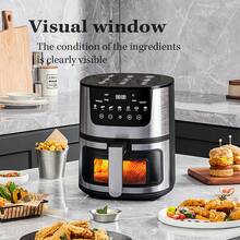 Senmeo 7.5QT Large-Capacity Air Fryer, 8-In-1 Smart Cooking Programs With Interior Window & Stainless Steel Rack, Touch Control Design For Family Meals/Gatherings – Ideal For New Year & Winter Cooking - Xem 4