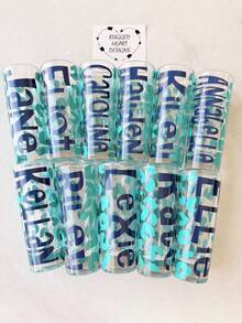 定制酒杯，情人节和闺蜜节派对礼物，可定制文字或图案，适用于婚礼、生日、节日，是送给朋友、家人和情侣的个性化情人节礼物，也是派对、活动、聚会的定制酒吧用品礼物，个性化婚礼酒杯，婚礼庆典玻璃器皿，定制饮具，伴娘礼物 - 多色 - 查看 6