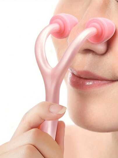 1pc Pink Nose Shaper - Non-Electric Nose Enhancement Tool, Manual Nose Shaping Device, Suitable For Nose Reduction, No Battery Required, Portable Nose Enhancer, Suitable For Home And Travel, Suitable For Sensitive Skin, Light Beige - Beauty Enhancement Device, Nose Shaping Tool, Ergonomic Design, Smooth Surface, Skincare Routine, Compact Design, Durable Plastic, Skincare Enthusiasts