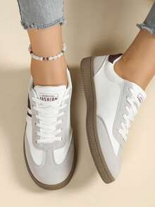 Giày thể thao nữ thường ngày, giày chạy bộ nhẹ cho mùa xuân, hè, thu, màu trắng, be, thích hợp cho thể thao, đi bộ, chạy bộ, mặc hàng ngày. - màu nâu - Xem 12