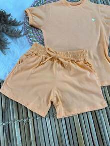 Girls' Outfit Set - New Arrival/Fashion/Party/Outing/Promotion/ - 淺橘色 - 查看 4