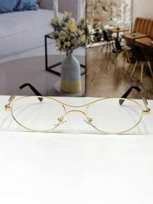 Women's Metal Cat Eye Eyeglass Frame - HF25801/DOURADO - 查看 6