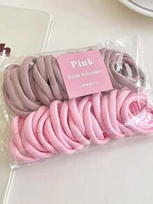 Kit Of Up To 300 Seamless Hair Ties With High Elasticity In Sweet Colors For Children And Adults - 100 件裝 - 查看 3