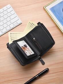 New Men's Short Zipper Wallet, Multi-Card Slots Large Capacity Card Holder Portable,Fathers Day Gifts - Multicolor - View 4