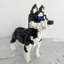 3D Puzzle Building Blocks Cartoon Dog Shapes, E.G. Schnauzer, Dachshund, Husky, Etc. Pet Dog Shaped Building Block Set. Birthday Gift. Room Decor. - Pack Bag 1 - View 6