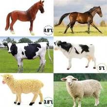 BOLZRA Farm Animal Figurines Realistic Plastic Animals Toys With Fences Building Blocks Farm Figures Playset Educational Christmas Birthday Gift For And Toddlers 53 PCSFull Of Fun - FarmAnimalsPlayset - View 6