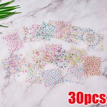 30 miếng dán móng tay hình hoa nhiều màu sắc, hình hoa cúc 3D tự dính, thích hợp cho Ngày Valentine, Đám cưới, Mùa xuân/Hè, trang trí móng tay hình hoa dễ thương cho phụ nữ và bé gái (30 miếng/10 miếng) Dụng cụ làm móng - Nhiều màu - Xem 11