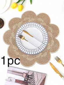 Bộ 1/2/4 tấm lót bàn bằng vải thêu, thích hợp trang trí bàn tiệc cưới, kiểu dáng tối giản thanh lịch phong cách Châu Âu, họa tiết sao và trăng. - Nhiều màu - Xem 13