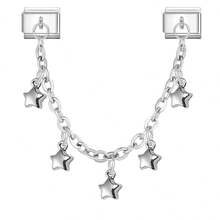 Pulseira modular DIY de duas voltas, decorada com flores, borboletas, corações, estrelas e luas. Ideal como presente para amigos e casais, perfeita para o Natal, Ano Novo, Halloween e Dia dos Namorados. Design encantador, feita em aço inoxidável. - M292969 M292970 - Ver 20