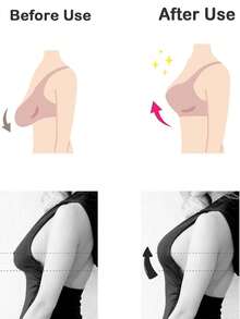 4片装隐形提拉乳贴 – 适用于A-E罩杯及大胸的粘性聚拢胶带 - 彩色 - 查看 7