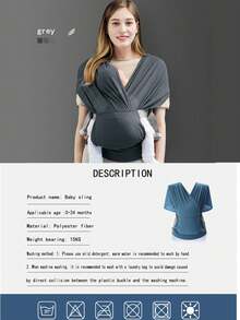 LELE LON 多功能婴儿背带背包，新生儿背巾，透气网眼交叉式简易婴儿背带，X型婴儿育儿背带背包 - 綠色 - 查看 13