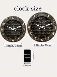 1个10英寸/12英寸圆形静音挂钟，适用于卧室、厨房、客厅家居装饰，安装简便，是复活节、圣诞节、感恩节、返校季的绝佳礼物 - 彩色 - 查看 7