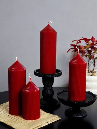 Duftkerzen-Set zum Valentinstag, hergestellt aus duftendem Sojakerzen-Wachs, zylindrische lange Kerzen, Valentinstag Heim-Dekoration Kerzen, mehrere burgunderrote Kerzensätze, Ramadan Party Kerzen Mittel-Dekoration, schlanke Weihnachtskerzen, geeignet als Geschenke für Frauen, enge Freunde und Wintergeschenke.