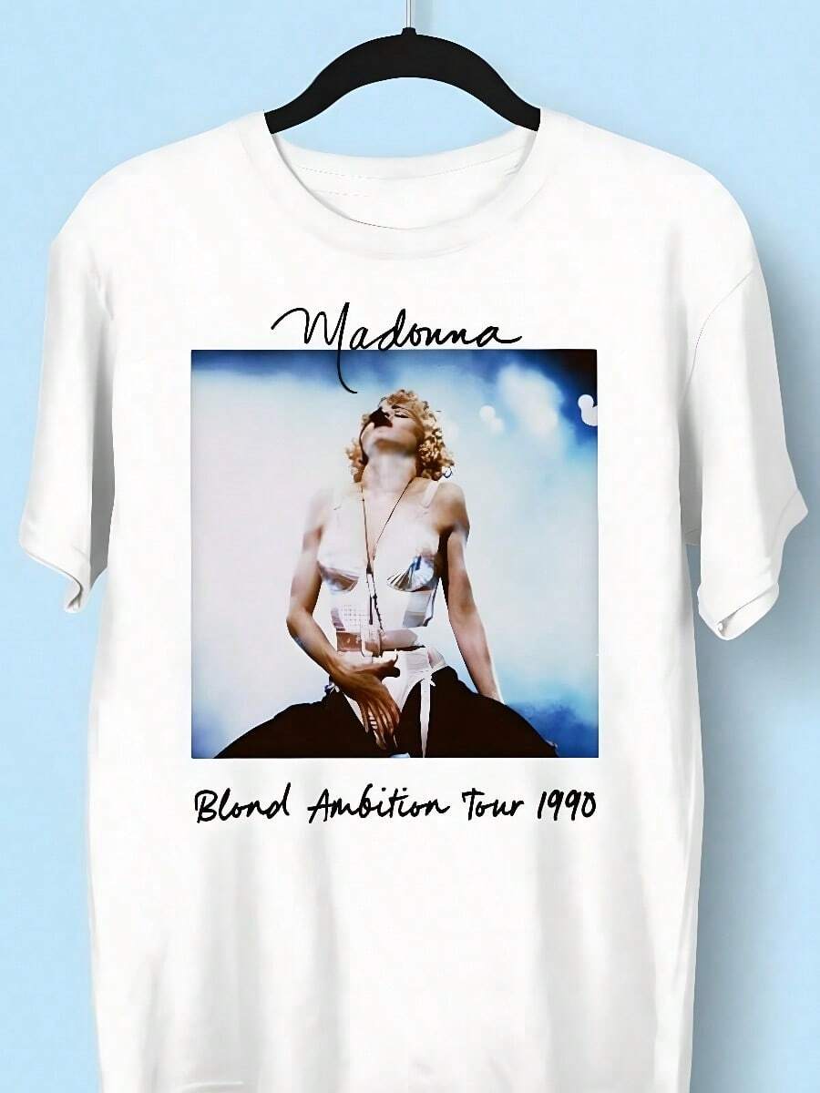 Rare MadonnasssssS Tour 2026 Short SLeesve Cotton Gift For Fan All Size Unisexs T-Shirt Size S-5xl - 白色 - 查看 1