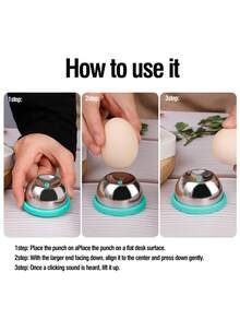 1pc 304 Stainless Steel Egg Piercer, Boiled Egg Pricker Tool, Prevent Cracking, Kitchen Gadget, Easy Peel Hard Boiled Eggs, Durable & Compact - Multicolor - View 4