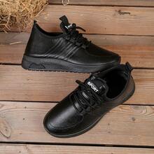 女士轻便透气低帮运动鞋，户外步行鞋，休闲日常鞋 - 黑色 - 查看 3