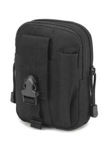 1条多功能腰带 - 耐用尼龙材质，可调节扣环，适用于生存、战术用途、战术装备、骑行、徒步旅行、军事爱好者，多用途便携式工具腰挂 - 黑色 - 查看 6