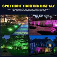 1pc 9 LED Solar Spot Light Outdoor Waterproof Spotlights Solar Garden Lights Landscape Lighting Decoration Pathway Lawn Lamp - Black - View 10